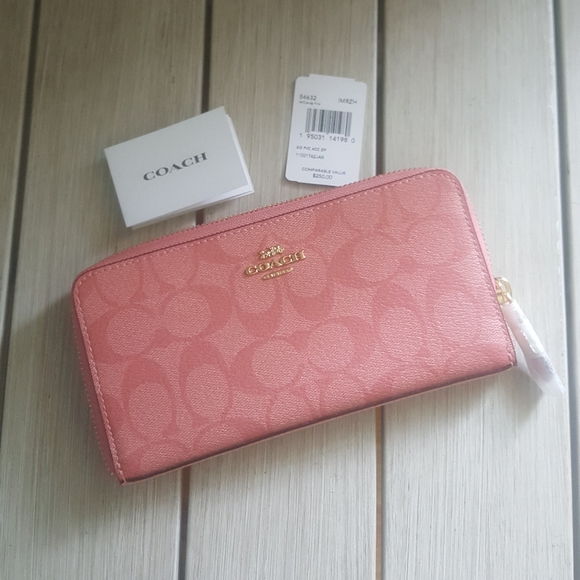 Coach Handbags - Coach Accordion zip wallet in signature canvas